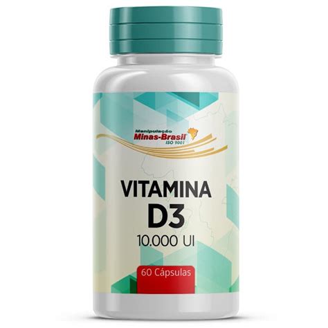 Comprar Vitamina D3 10 000 UI 60 Cápsulas Drogaria