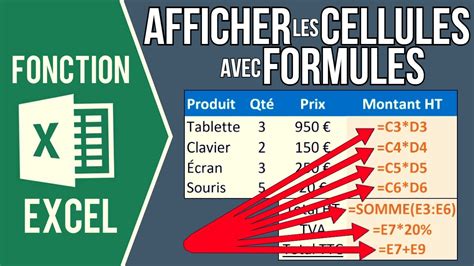 Excel Afficher Les Cellules Qui Contiennent Des Formules Afficher