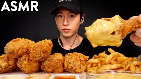 Asmr Popeyes Fried Chicken And Cheese Sauce No Talking Unboxing