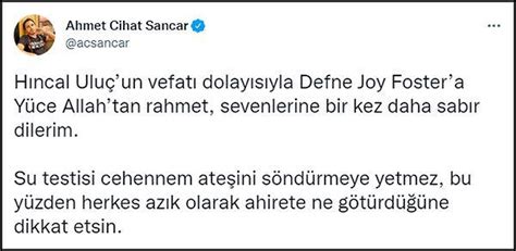 Hıncal Uluç Söylentilerinin Ardından Twitter da Defne Joy Foster