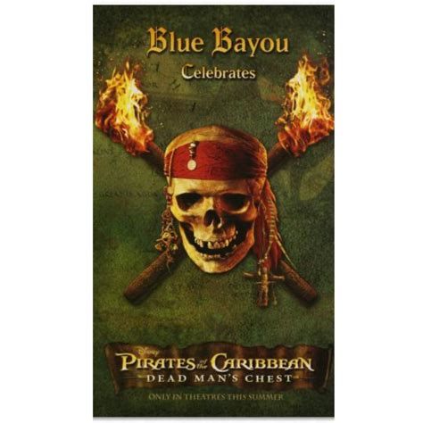 Disneyland BLUE BAYOU Menu Celebrates Pirates of The Caribbean Dead Ma – The Stand Alone