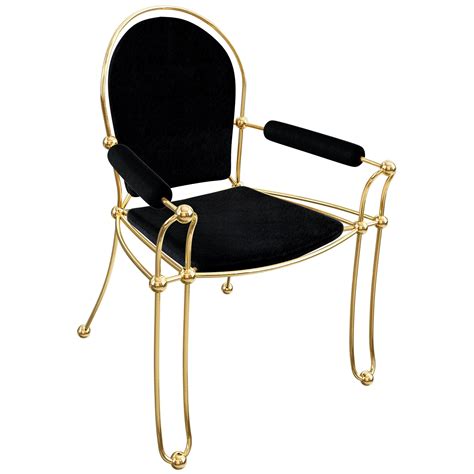 Vintage Brass Dining Chair At 1stdibs