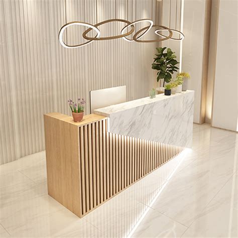 Orren Ellis Keldon Rectangular Laminate Reception Desk Wayfair