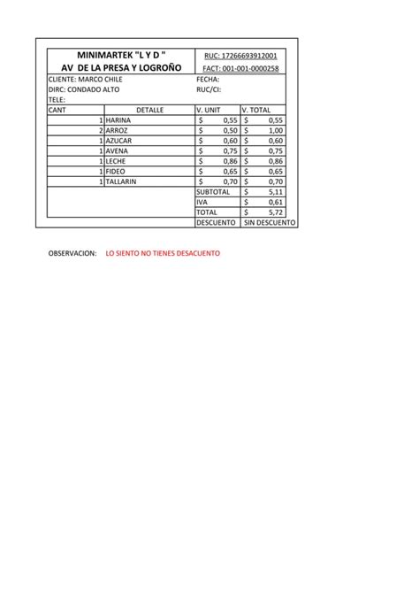 Factura D Y G 1 Pdf Descarga Gratuita