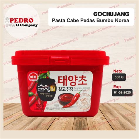 Jual Sajo Taeyangcho Gochujang Hot Pepper Paste Gram Cabe Merah Korea Shopee Indonesia
