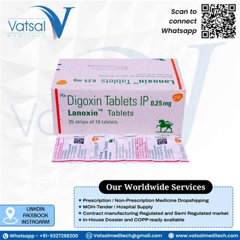 Digoxin 0 25mg Lanoxin Tablet At Rs 110 Stripe Digoxin Tablet In