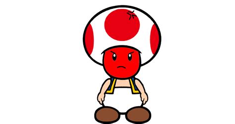 Super Mario Toad Angry 2d By Paulthedualartist On Deviantart