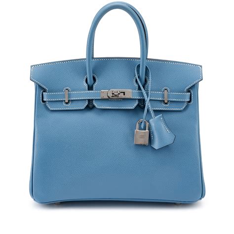 Bleu Jean Epsom Birkin 25 Palladium Hardware 2005 The Art Of