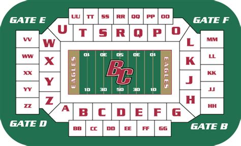 Acc Football Stadium Seating Charts College Gridirons