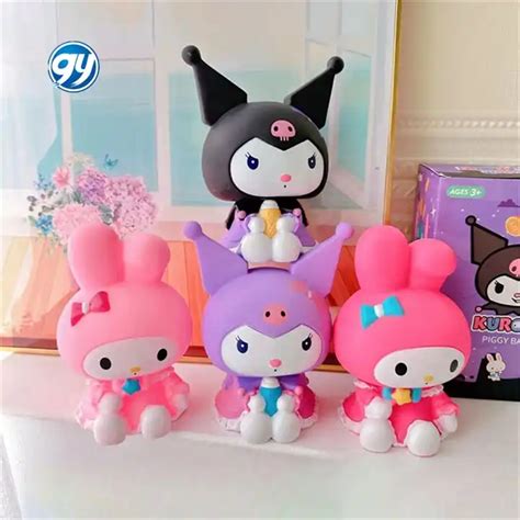 Sanrio Melody Piggy Bank Kuromi Cartoon Large Capacity Money Box Cute