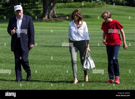 United States President Donald J Trump First Lady Melania Trump And