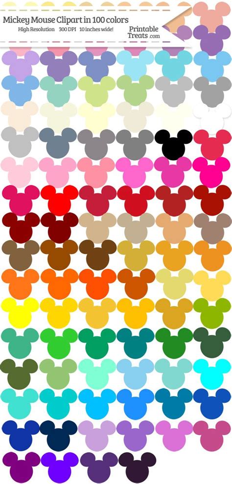 Mickey Mouse Head Colors