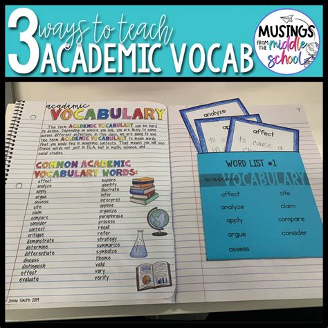 3 Ways To Incorporate Academic Vocabulary Into Instruction Musing