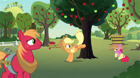 Image Applejack Bucking An Apple Tree S7e9png My Little Pony