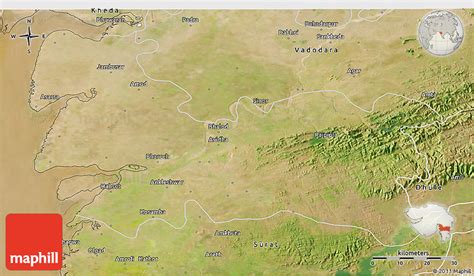 Satellite 3D Map of Bharuch