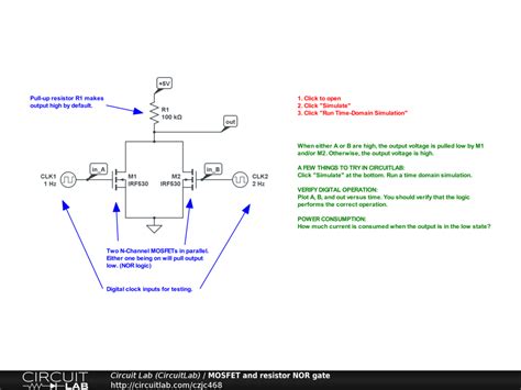 Cmos Nor Gate Circuit Diagram Wiring Diagram And Schematics