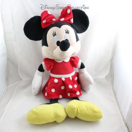 Grande Peluche Minnie Nicotoy Disney Classique Robe Rouge Cm D