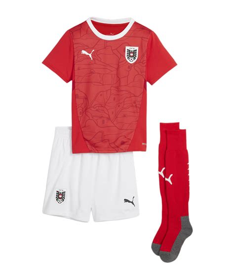 Kinder Replicas Trikots Nationalteams Österreich Minikit Home EM 2024