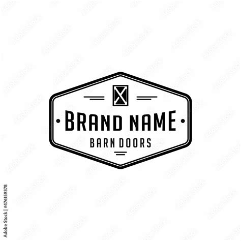 Vintage Barn Door Badge Logo Design Stock Vector Adobe Stock