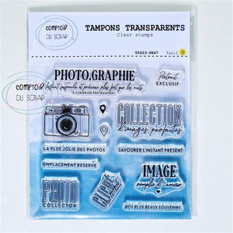 Tampons Transparents Mots Photographie Scrapmalin