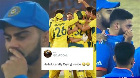 Virat Kohli Cant Hold His Tears As India Faces Yet Another World Cup