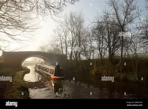 Narrow Boat Passing Under Newton Bridge No Over The Leeds