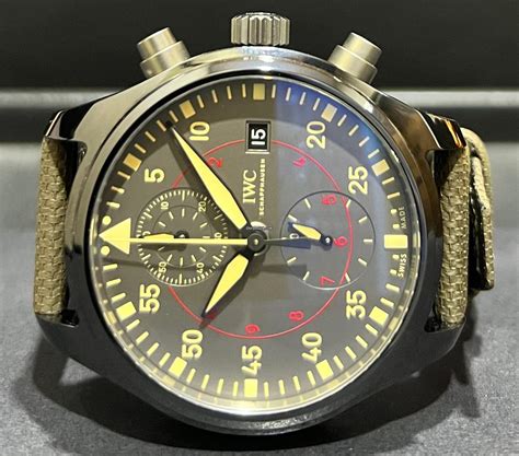 IWC Watch Flyback Chronograph Top Gun Miramar Ceramic 44 5mm En