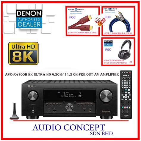 Denon Avc X H Ch Pre Out Av Receiver With Wi Fi