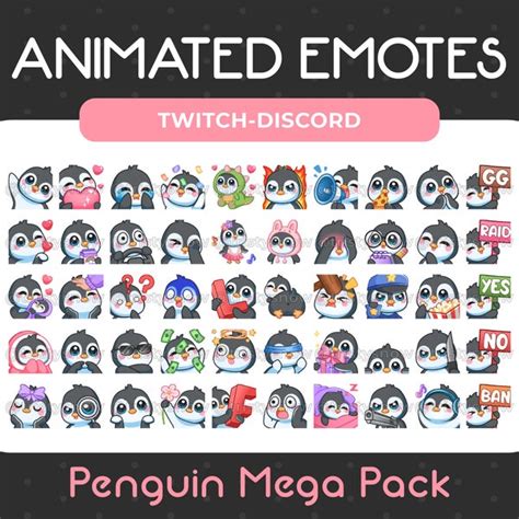 Static Penguin Emotes Etsy