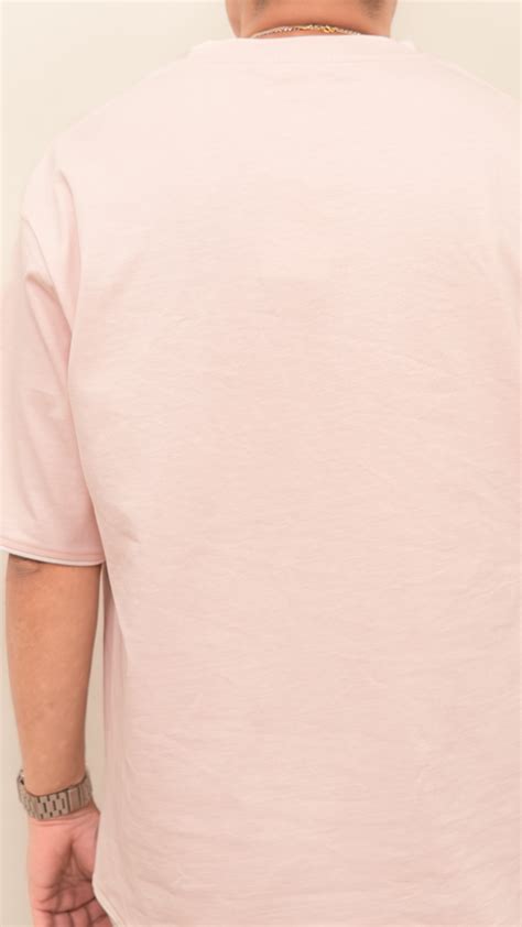 Mikayla Men Contrast T-shirt in Light Pink | Mikayla