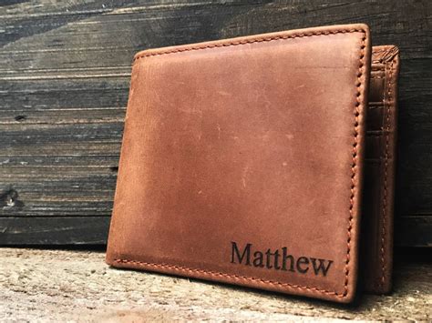 Personalized Leather Wallet Personalized Wallet Personalized - Etsy