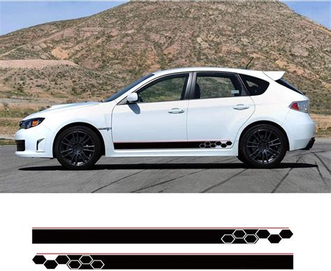 Amazon Ykanzs Car Side Skirt Stickers Stripe Decal Decals For