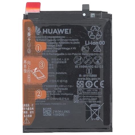 Huawei Batteria Litio Integrata Originale Hb486586ecw Bulk Per Mate 30 P40 Lite Nova 6