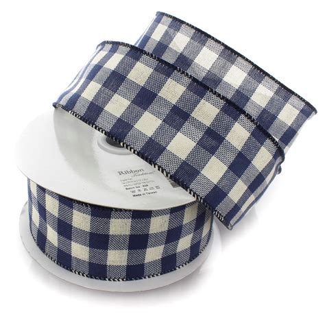 Spring Summer Plaid Wired Ribbon By The Roll X Yards