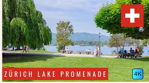 Zürich lake promenade 4k video switzerland lakeview sunnyday YouTube