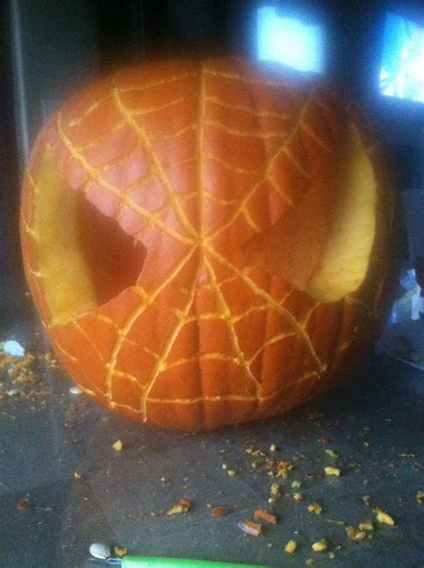 Spider-Man Pumpkin Carving