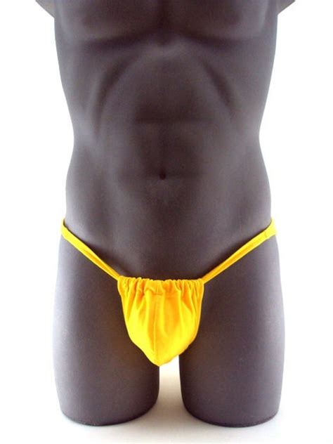 Yellow Sexy Sliding Men S Bikini Swimsuit Etsy