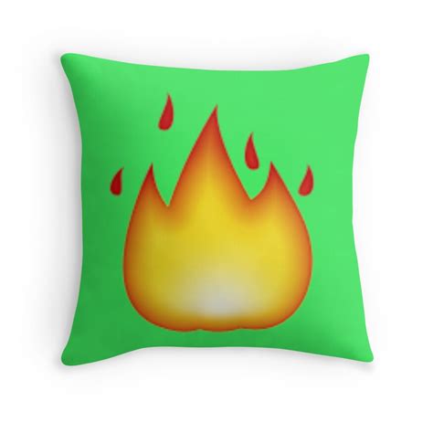 Flame Emoji Throw Pillows By Nojams Redbubble