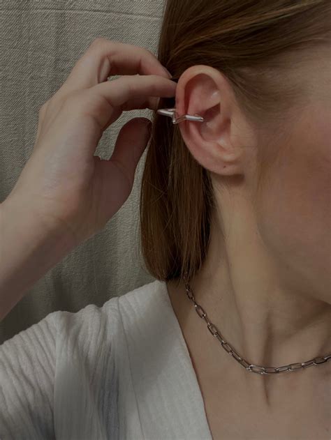 Кафф звезда, родий - купить дизайнерские украшения | YANA PASTEL Jewelry