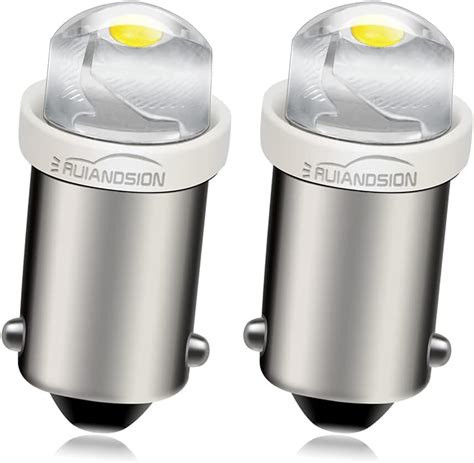 Ruiandsion 2pcs BA9S LED Ampoules 0 5W 6V 6000K Blanc COB 1SMD LED