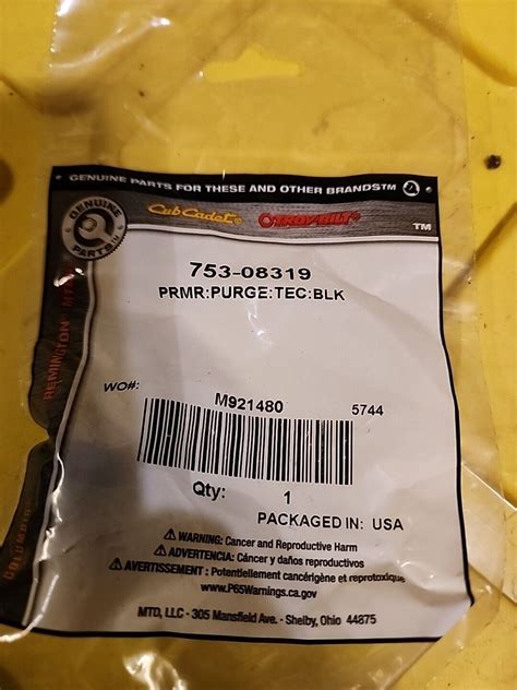 Mtd Trimmer 753 08319 Primer Bulb Genuine Ebay