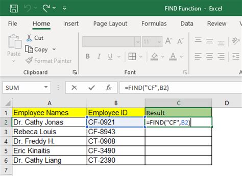 Find Function In Excel Explained Liveflow