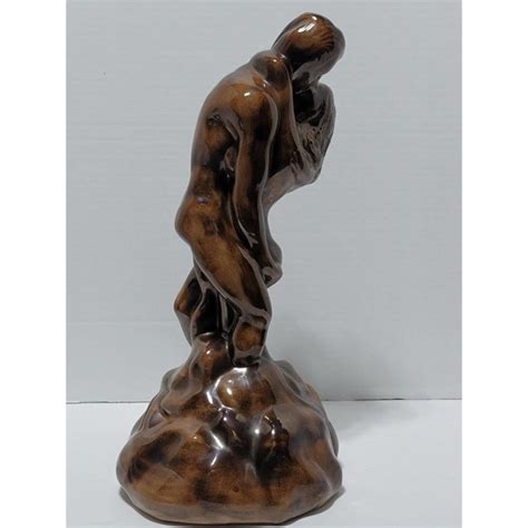 Art Vintage Passionate Love Erotic Art Naked Man Woman Embracing Ceramic Statue Poshmark