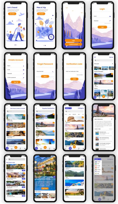 Travel App Ui Kit Xdgeekstore