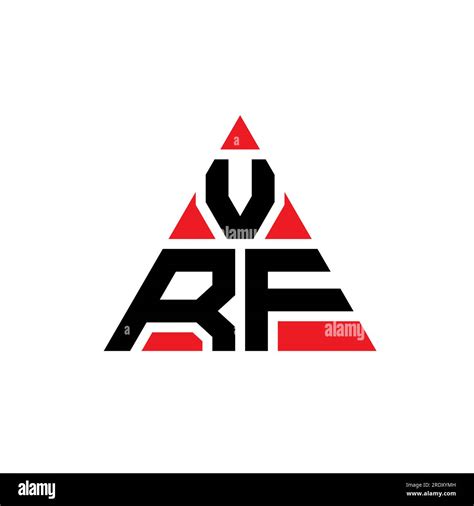 VRF triangle letter logo design with triangle shape. VRF triangle logo ...