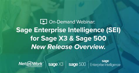 Sage Enterprise Intelligence Sei For Sage X3500 New Release Overview