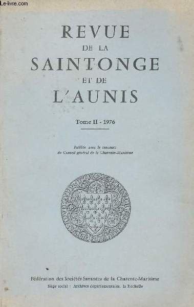 Revue De La Saintonge Et De L Aunis Tome Ii Les Monnaies D