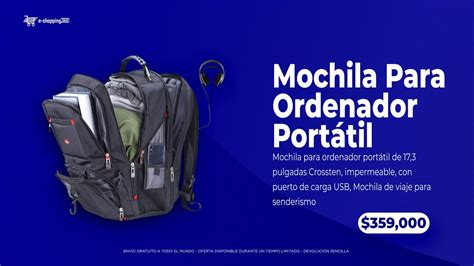 Mochila Para Ordenador Port Til De Pulgadas Crossten Youtube