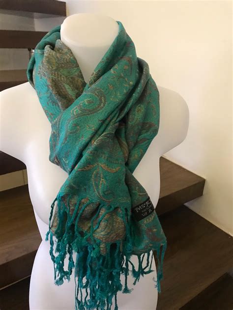 Charpe Verte De Femmes Et Dhommes De Pashmina Ch Le Etsy