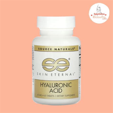 Spotless Beauty Source Naturals Skin Eternal Hyaluronic Acid 50 Mg